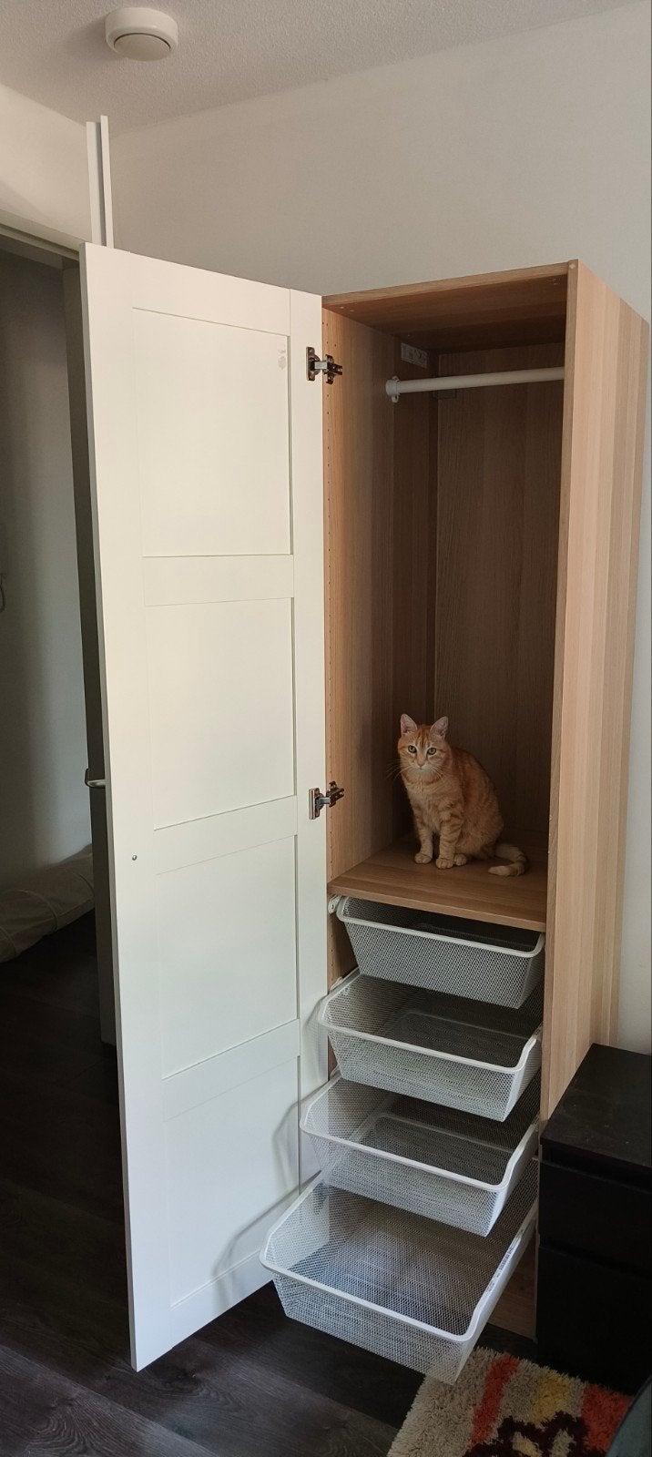 Beige/Eiken PAX Kast (Met veel opbergruimte), Ophalen, 200 cm of meer, 50 tot 100 cm, Zo goed als nieuw