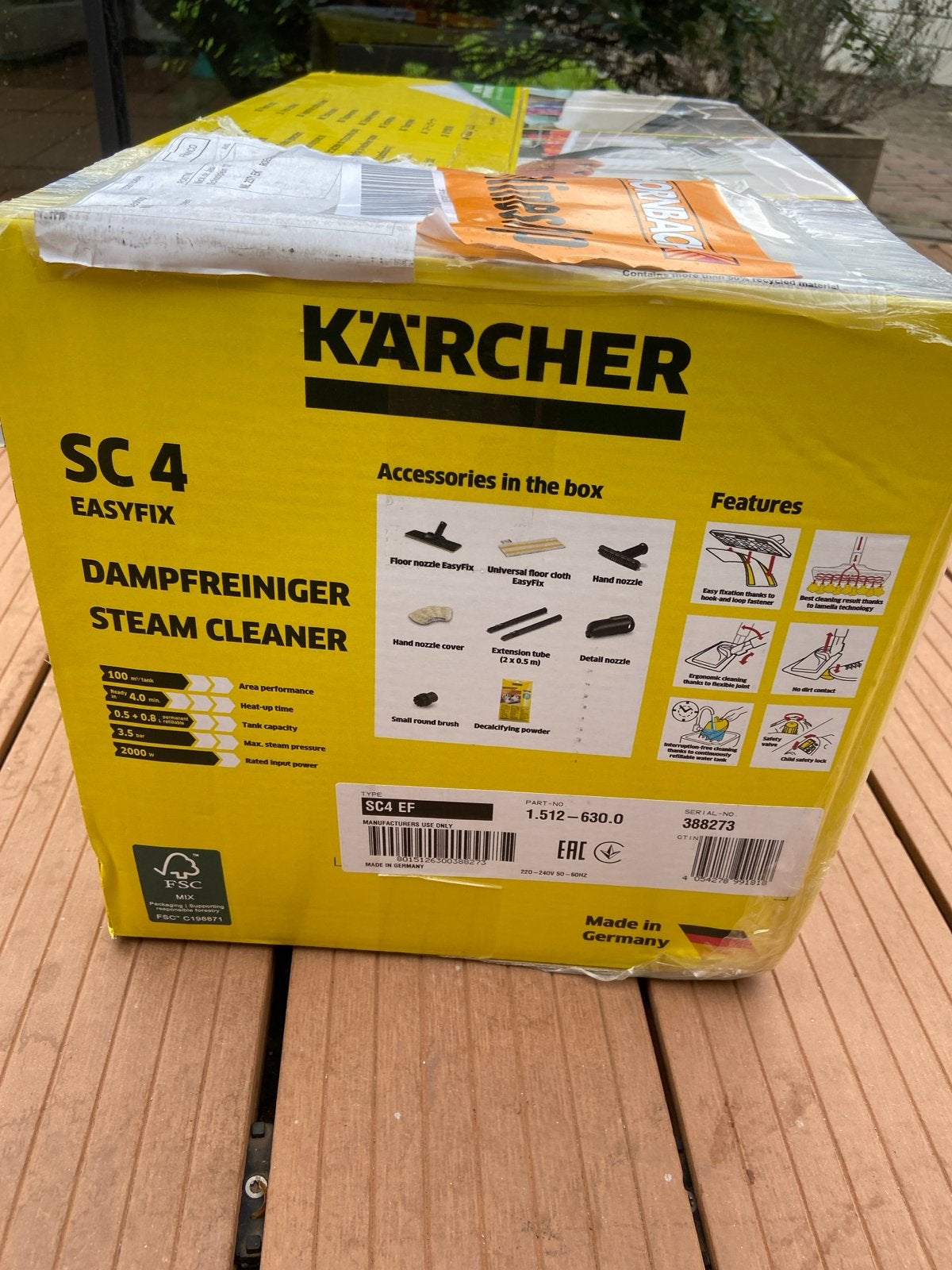 Kärcher SC 4 EasyFix Stoomreiniger NIEUW!, Inclusief accessoires, Kärcher, Nieuw, Ophalen of Verzenden