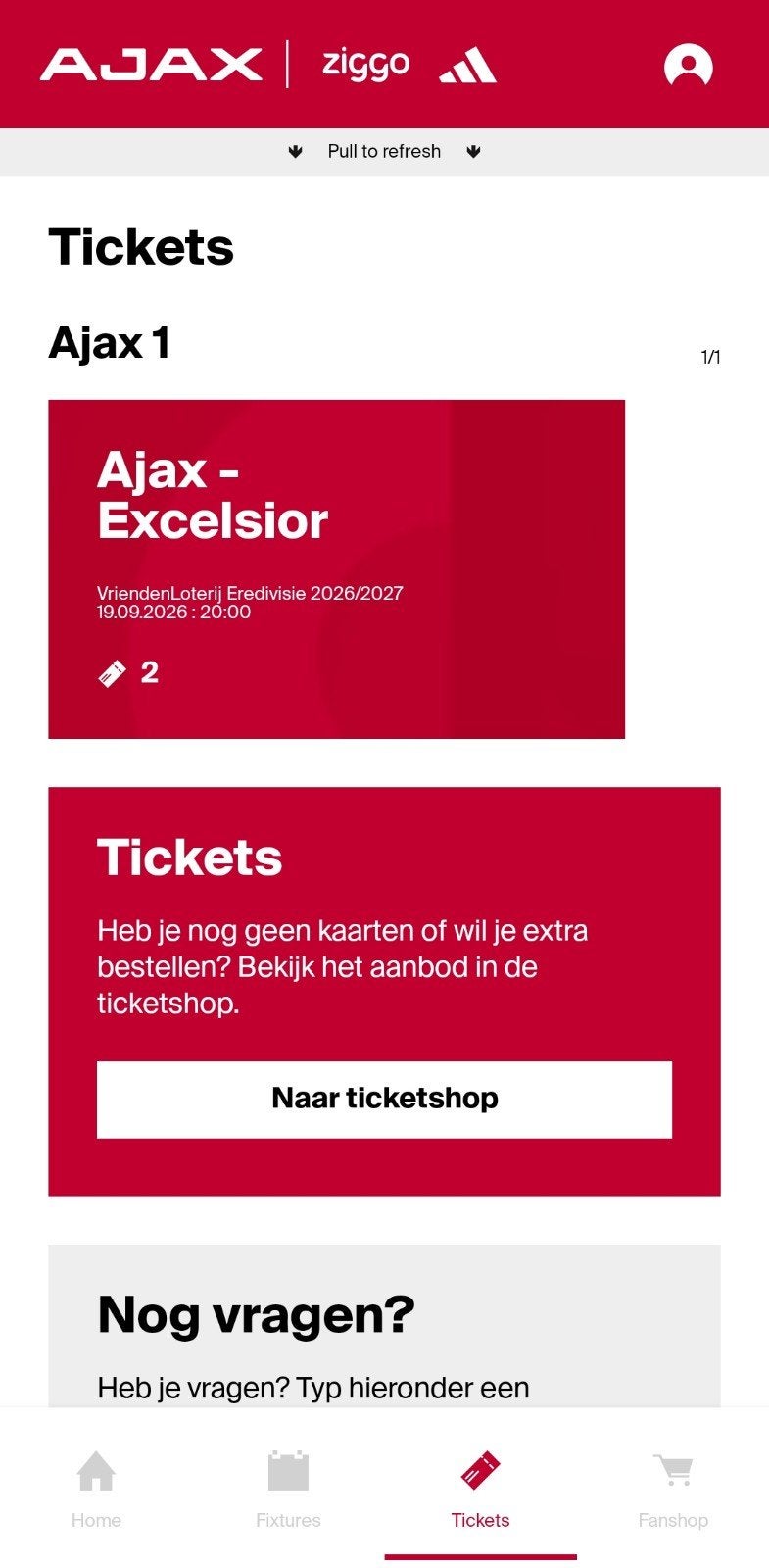 2 kaartjes ajax - Excelsior, Twee personen