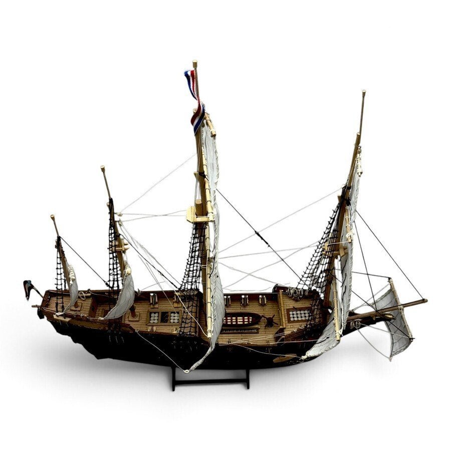 Handgebouwd model VOC-schip Amsterdam, Ophalen of Verzenden
