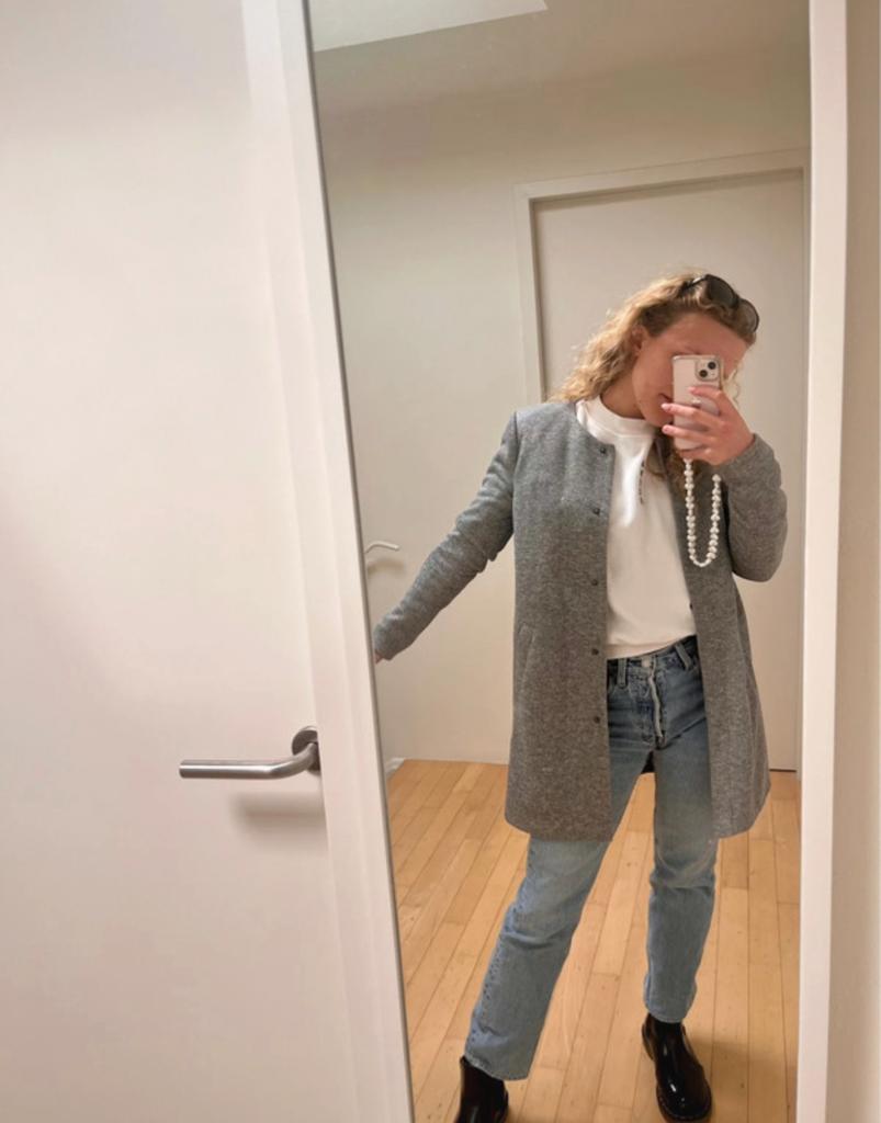 Stijlvolle grijze jas van Only, maat XS, Kleding | Dames, Ophalen of Verzenden, Zo goed als nieuw, Maat 34 (XS) of kleiner, Grijs