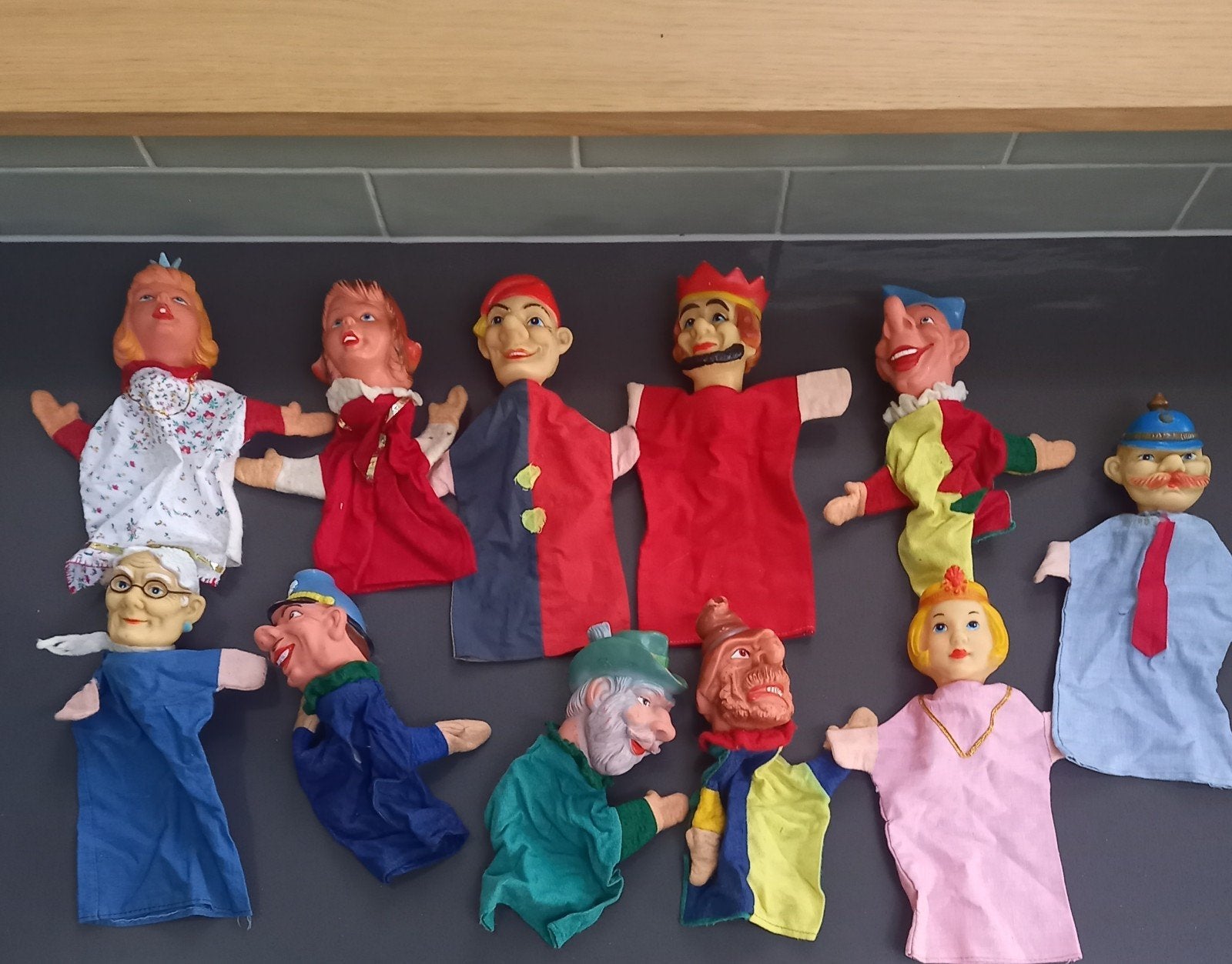 Jan Klaassen vintage handpoppen set - 12 stuks, Kinderen en Baby's, Speelgoed | Poppen, Ophalen of Verzenden, Gebruikt, Overige typen
