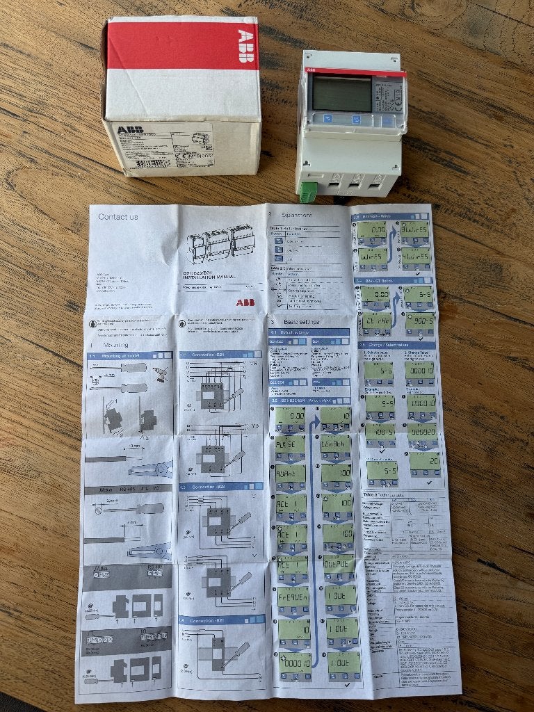 ABB B23 311-100 digitale KWh 3 fase energiemeter, Ophalen of Verzenden, Nieuw, ABB, Overige typen