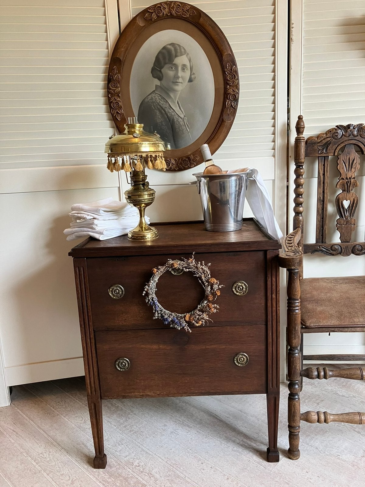 Antieke kast postoel toilet uit 1880, Minder dan 50 cm, Gebruikt, Minder dan 100 cm, Hout