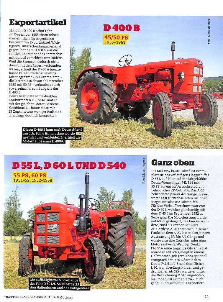 Fahr & Güldner Meilensteine, Verzenden, Nieuw, Dernhard Kramer, Tractor en Landbouw