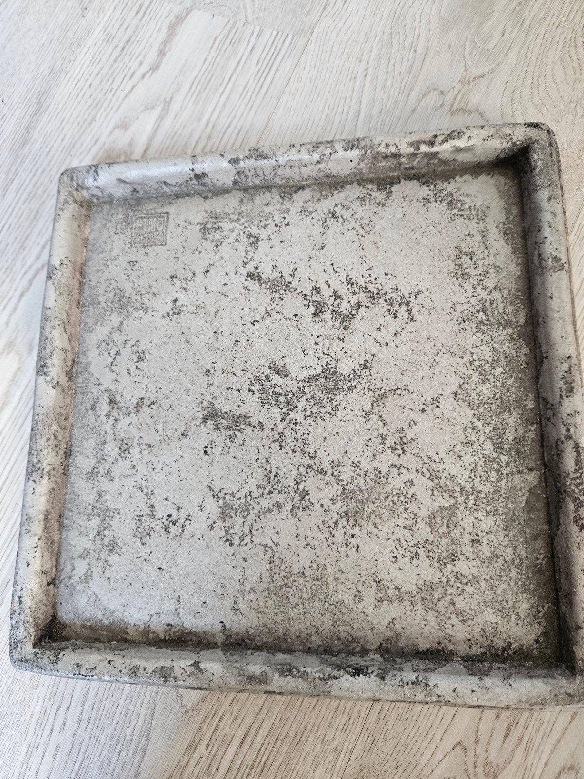Vintage betonnen schaal/dienblad met stempel, Ophalen of Verzenden