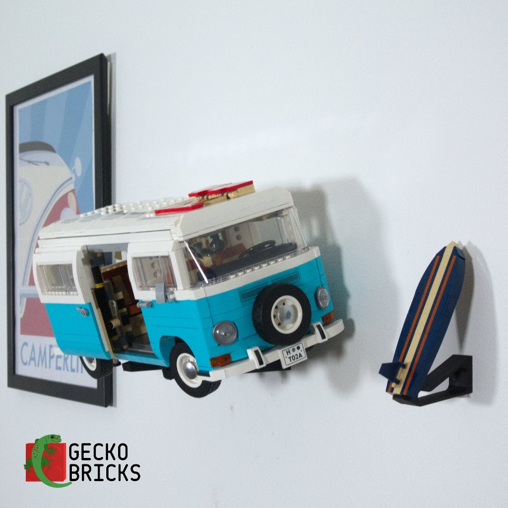 Wandbeugel geschikt voor LEGO Volkswagen T2 Campervan 10279, Wandhanger, Zwart, Nieuw, Ophalen of Verzenden