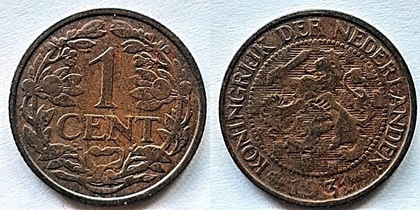 Cent 1931, Postzegels en Munten, Verzenden, Koningin Wilhelmina, 1 cent