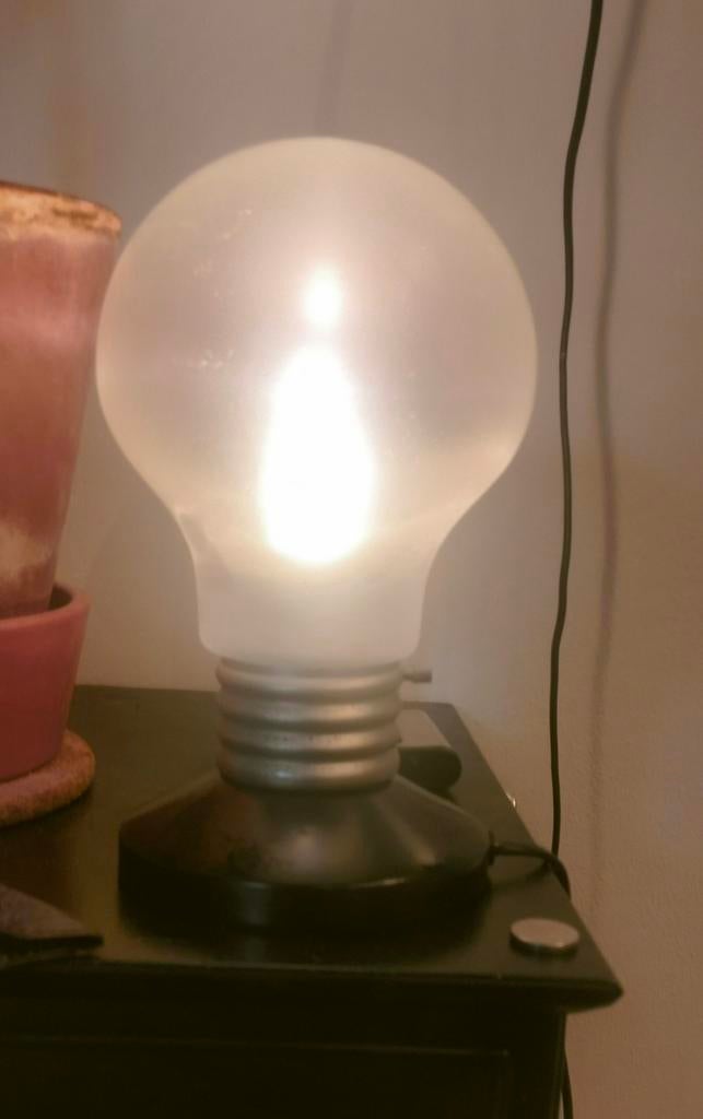 Blinda gloeilamp tafellamp IKEA Jaren '90, Ophalen of Verzenden, Gebruikt