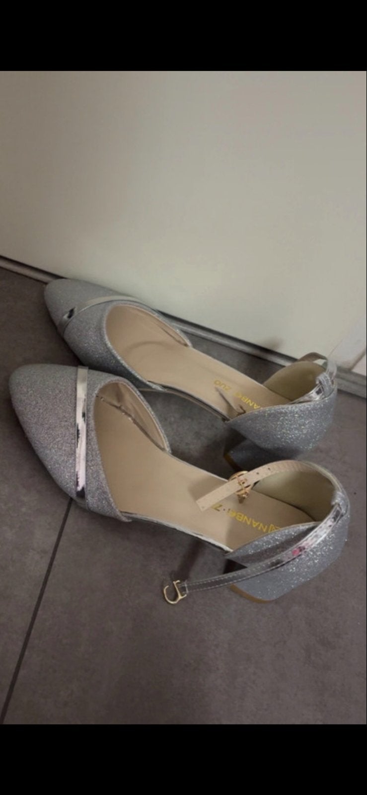 Zilveren glitter hakken, Kleding | Dames, Pumps, Overige kleuren, Ophalen of Verzenden, Gedragen