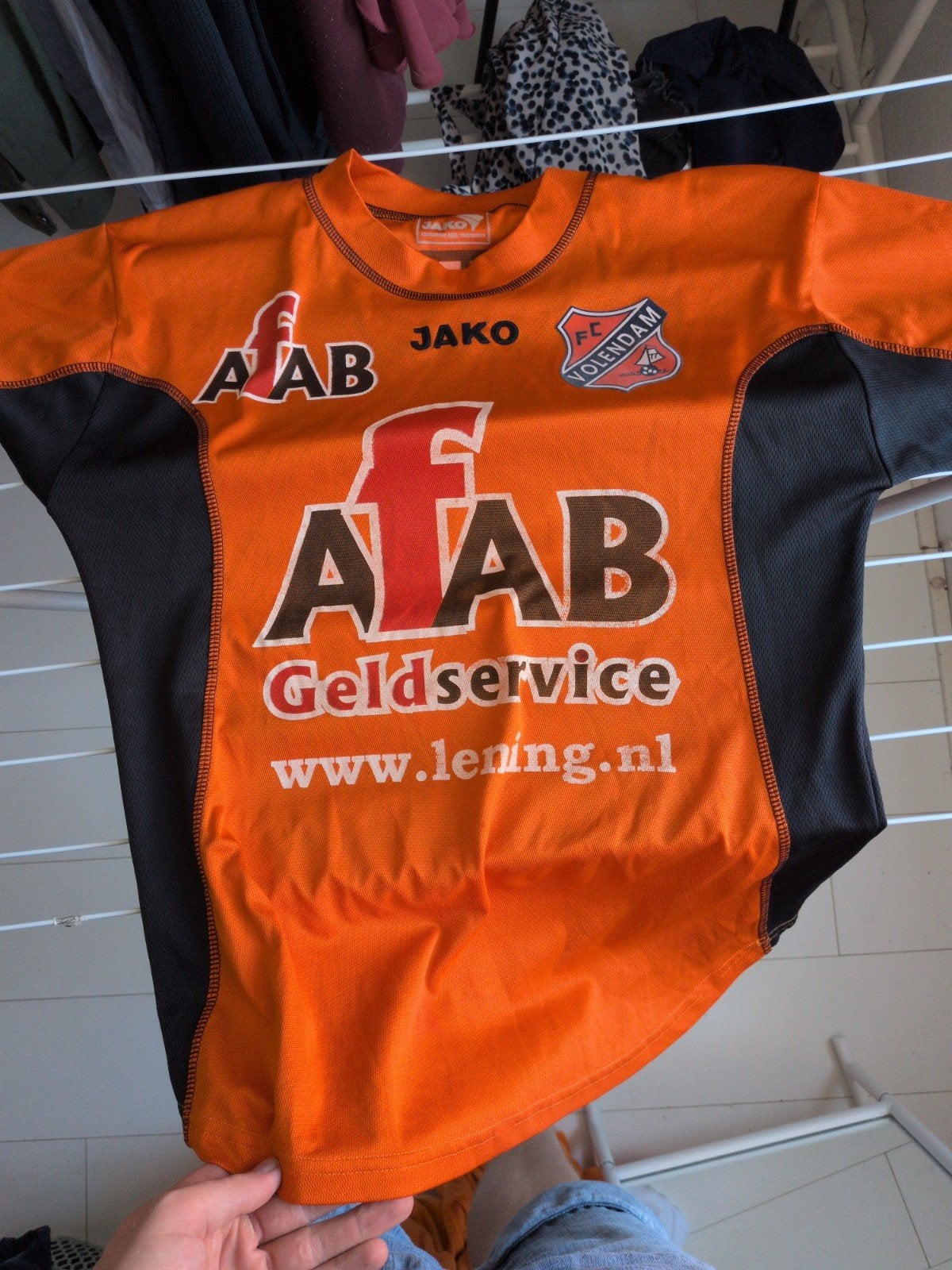 FC Volendam thuisshirt 2003/2004 - Maat M/L, Oranje, Voetbal, Jako, Gedragen