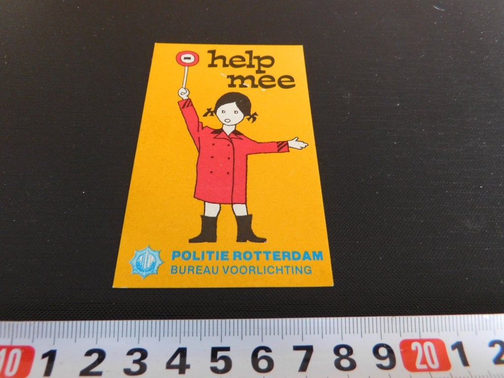 sticker Politie Gemeentepolitie Rotterdam GP Help mee, Ophalen, Zo goed als nieuw
