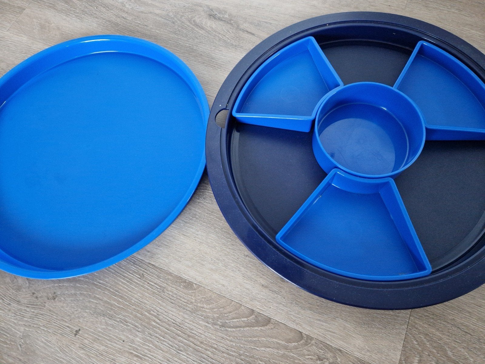 l tupperware serveerschaal, Ophalen of Verzenden, Zo goed als nieuw, Blauw, Schaal