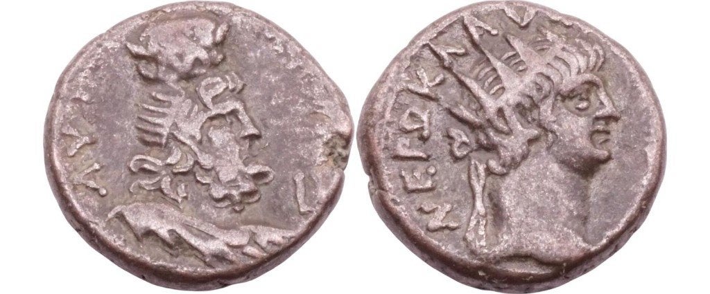 Tetradrachme 63 tot 64, Alexandrie, Nero, Ophalen of Verzenden, Egypte, Losse munt