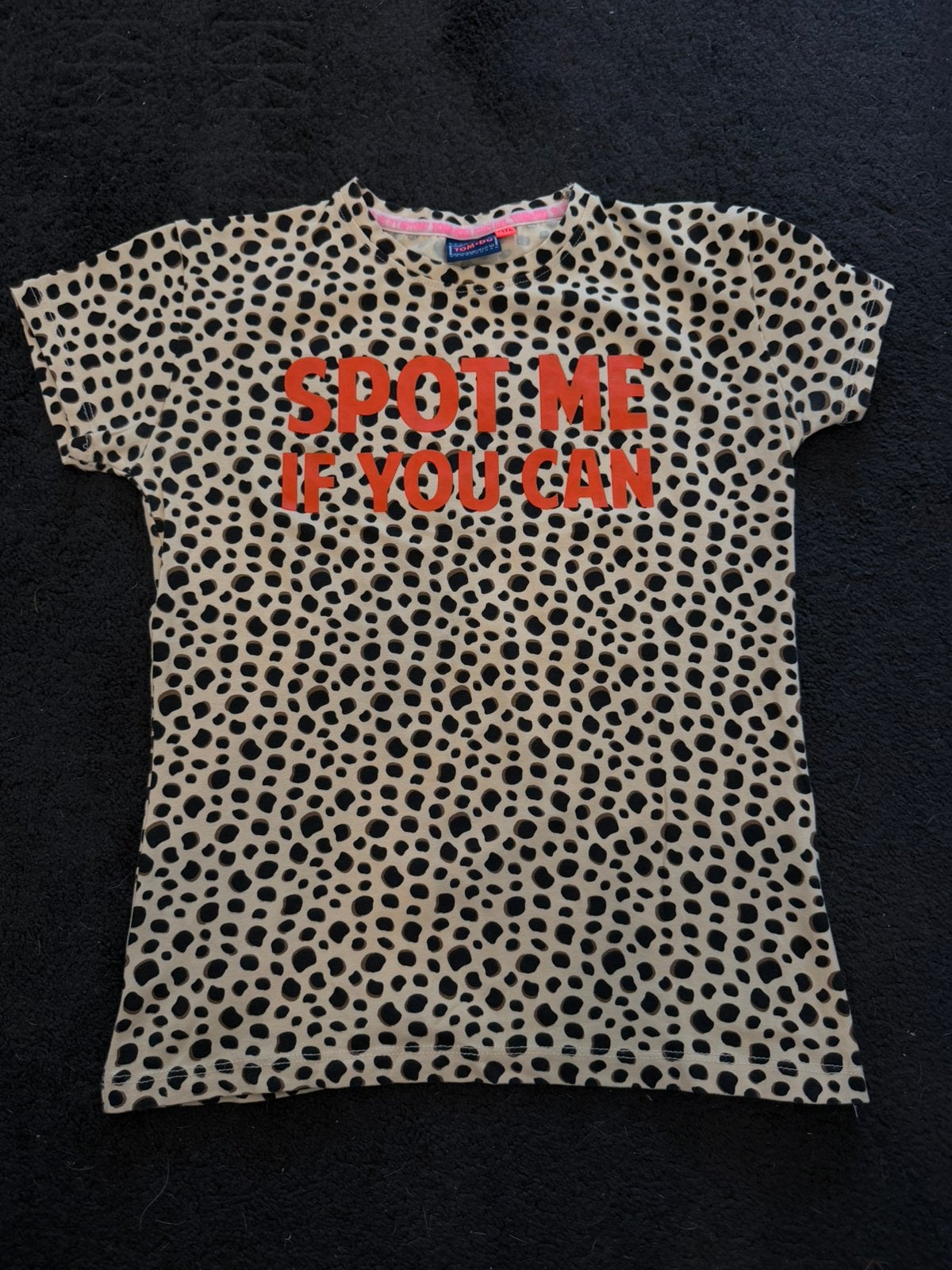 Shirt Tom-Du panterprint maat 152/158, Ophalen of Verzenden, Zo goed als nieuw, Meisje, Shirt of Longsleeve