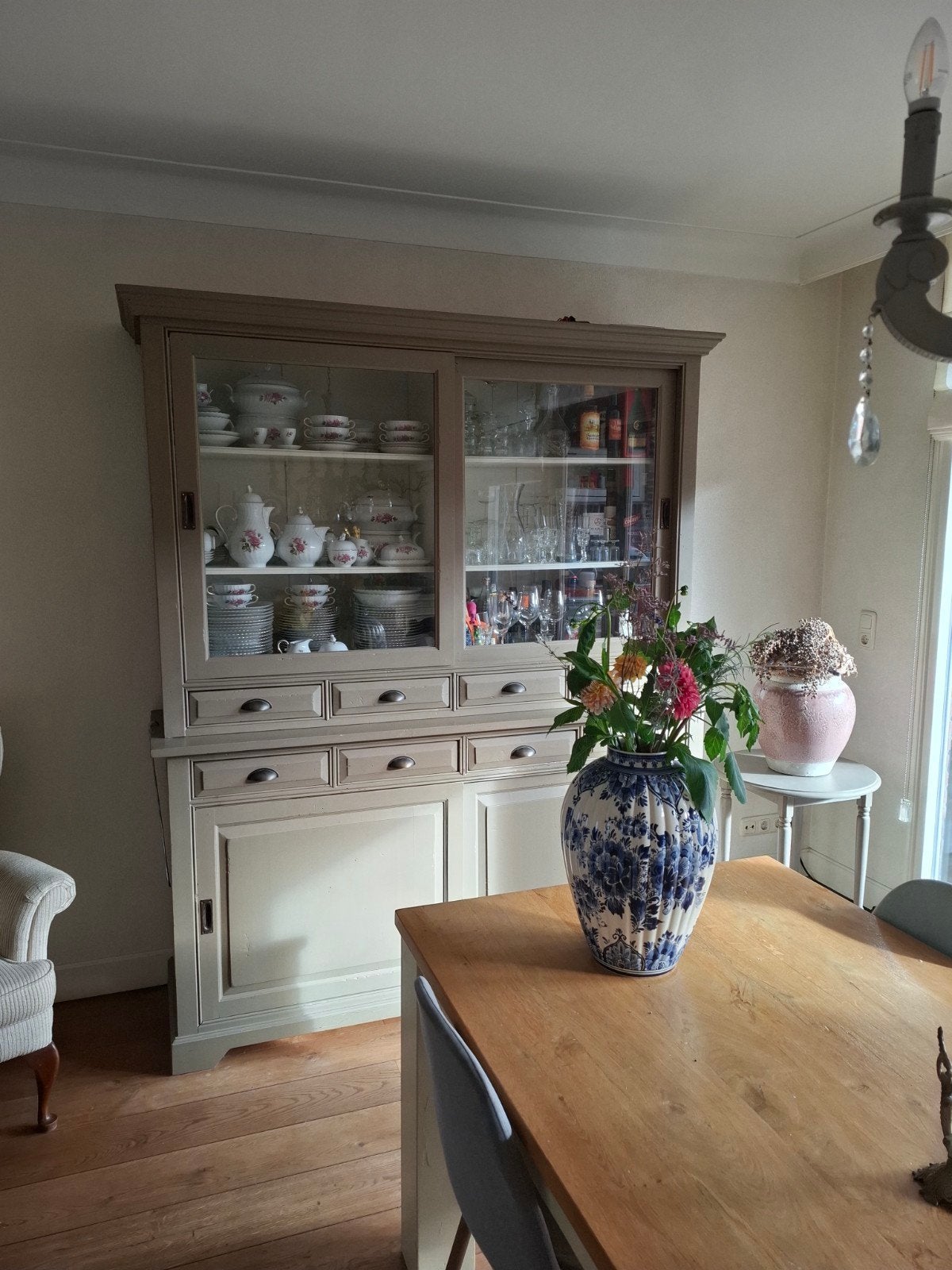 buffetkast/ vitrinekast, Huis en Inrichting, Gebruikt, 200 cm of meer, 50 tot 75 cm, 50 tot 100 cm