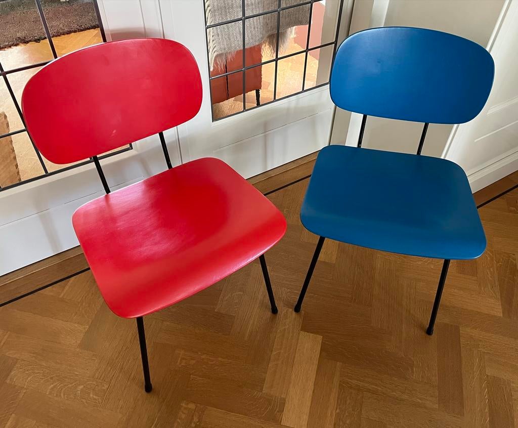 Gispen stoel no 116 ontwerp Wim Rietveld 1953, Ophalen, Gebruikt, Twee, Overige kleuren