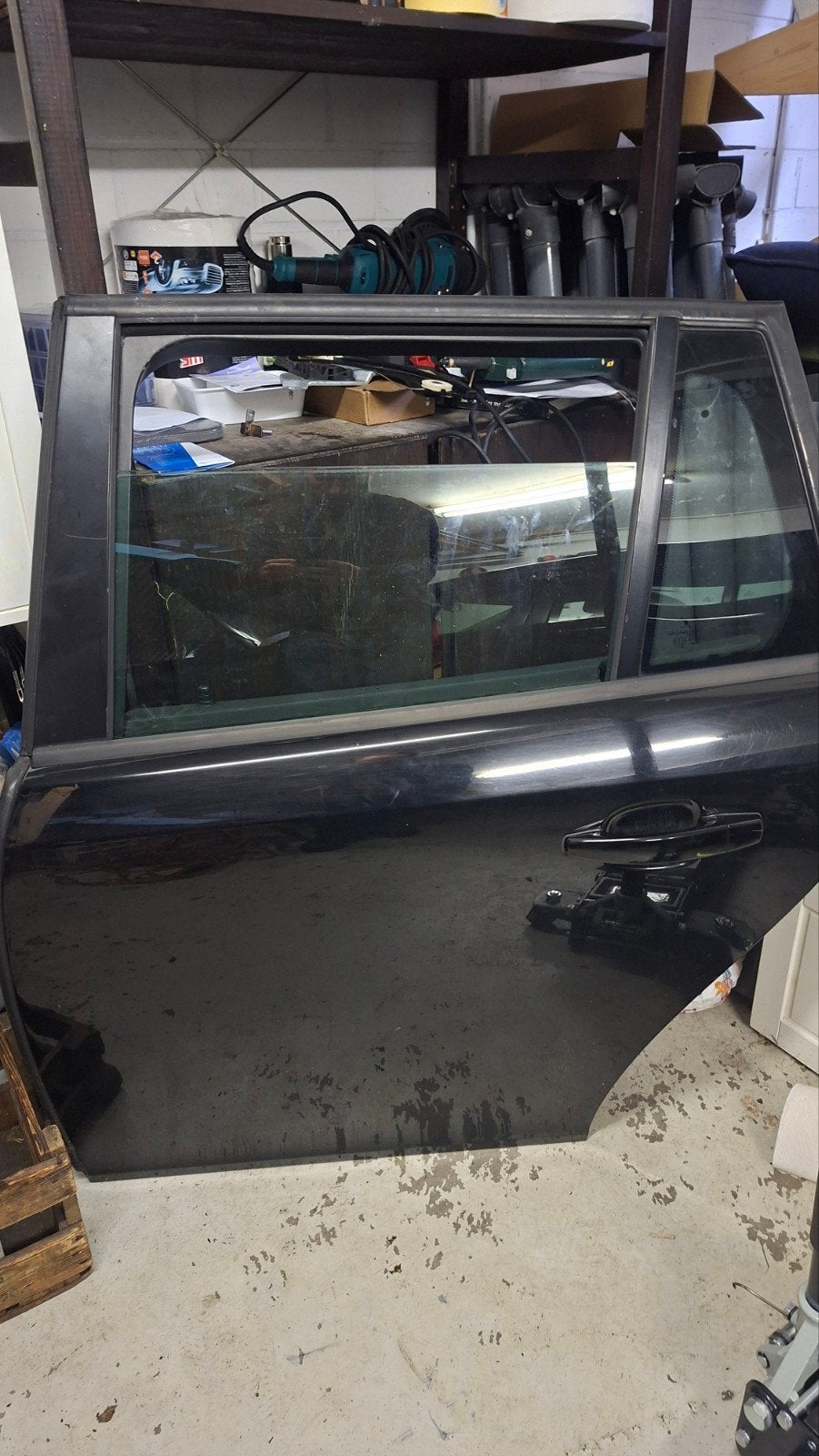 Portier links-achter Saab 9-3 zwart, Ophalen, Gebruikt, Deur, Links