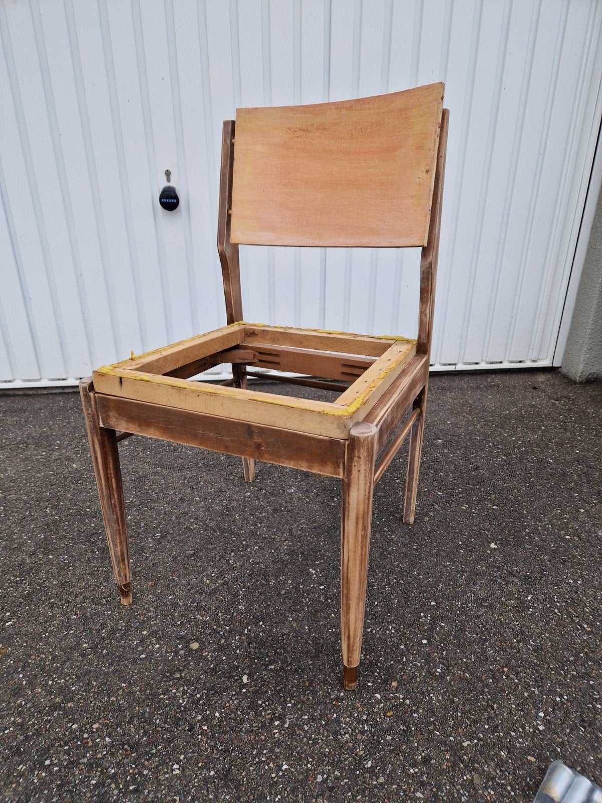 mid century stoel 4 stuks, Ophalen, Bruin, Vier