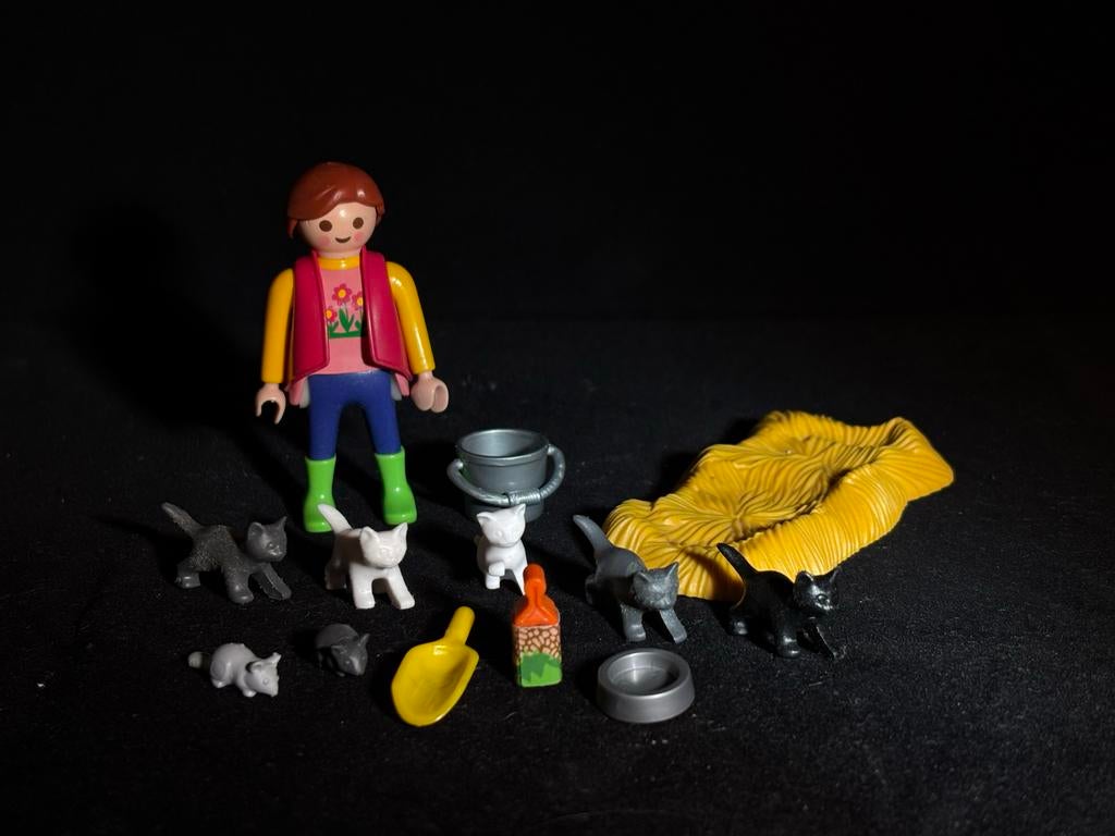 Playmobil Kattenfamilie met Boerin en Accessoires, Ophalen of Verzenden, Zo goed als nieuw