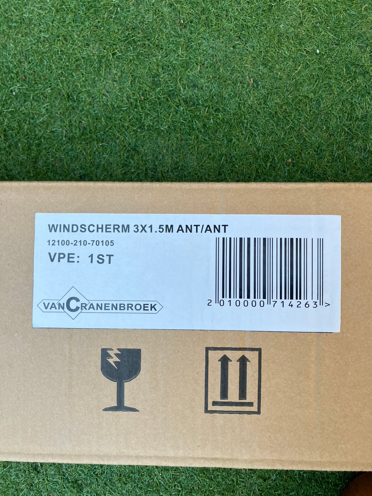 Windscherm uittrekbaar antraciet 300 bij 150 cm, Ophalen, Nieuw