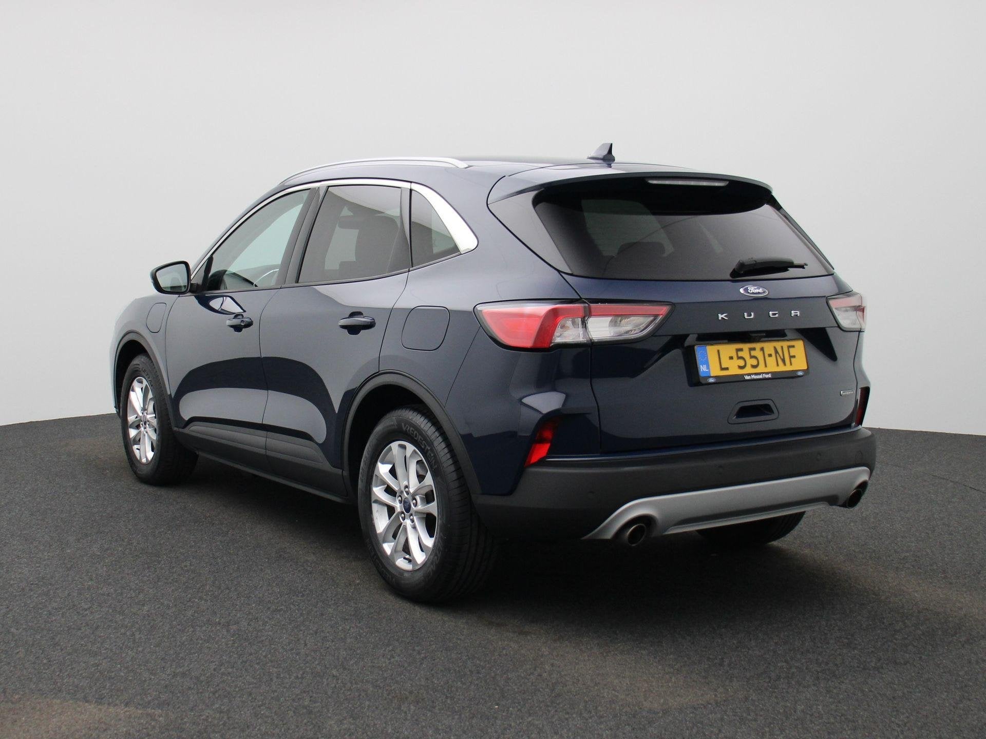 Ford Kuga 2.5 PHEV Titanium | Lederen Bekleding | Camera | P, Auto's, Gebruikt, Euro 6, 4 cilinders, Blauw