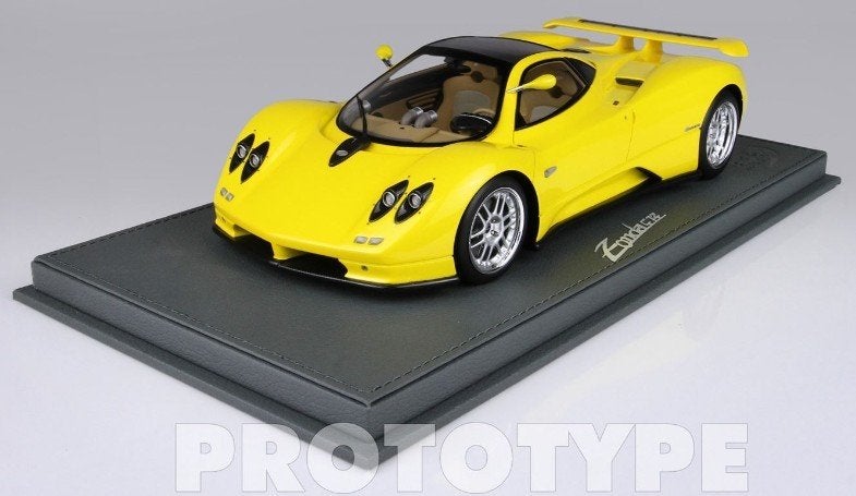 Pagani Zonda C12 Geel P18170B 1:18 van BBR PRE-ORDER, Ophalen of Verzenden, Nieuw, Auto, Overige merken
