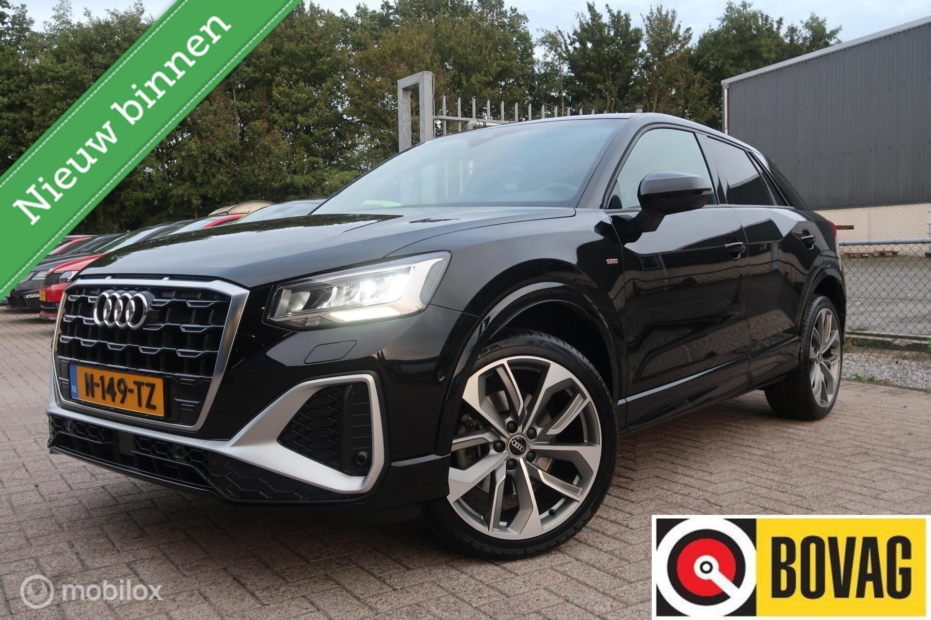 Audi Q2 35 TFSI S-LINE B&O, MATRIX LED, PANODAK, KEYLESS, Auto's, 4 cilinders, 150 pk, Zwart, Leder