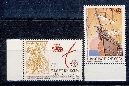 CEPT Andorra Spaans 226/27 1992 postfris, Ophalen of Verzenden, Postfris, Overige thema's