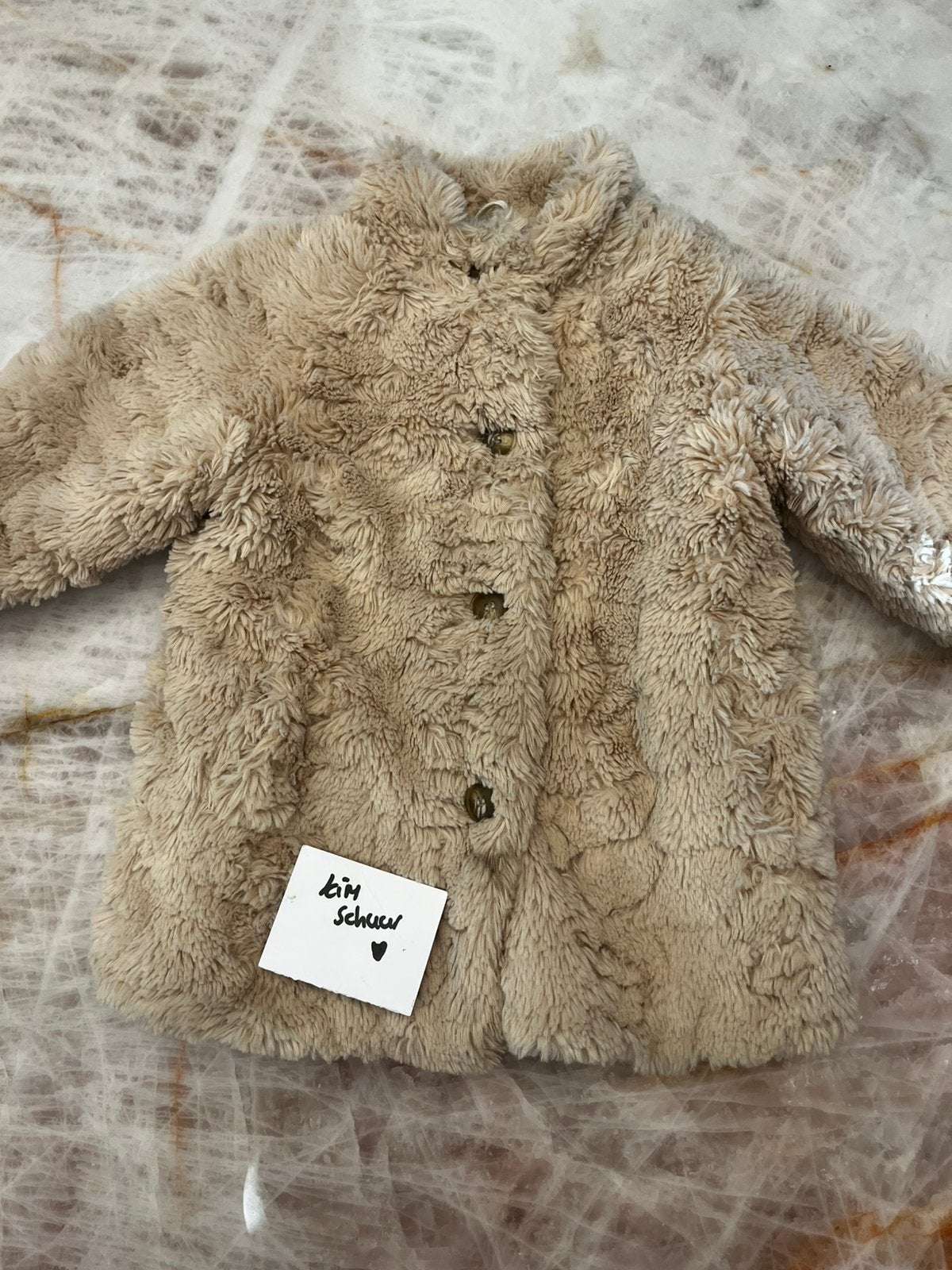 Donsje fluffy winterjas 1-2 jaar, Ophalen of Verzenden, Zo goed als nieuw, Meisje, Jasje