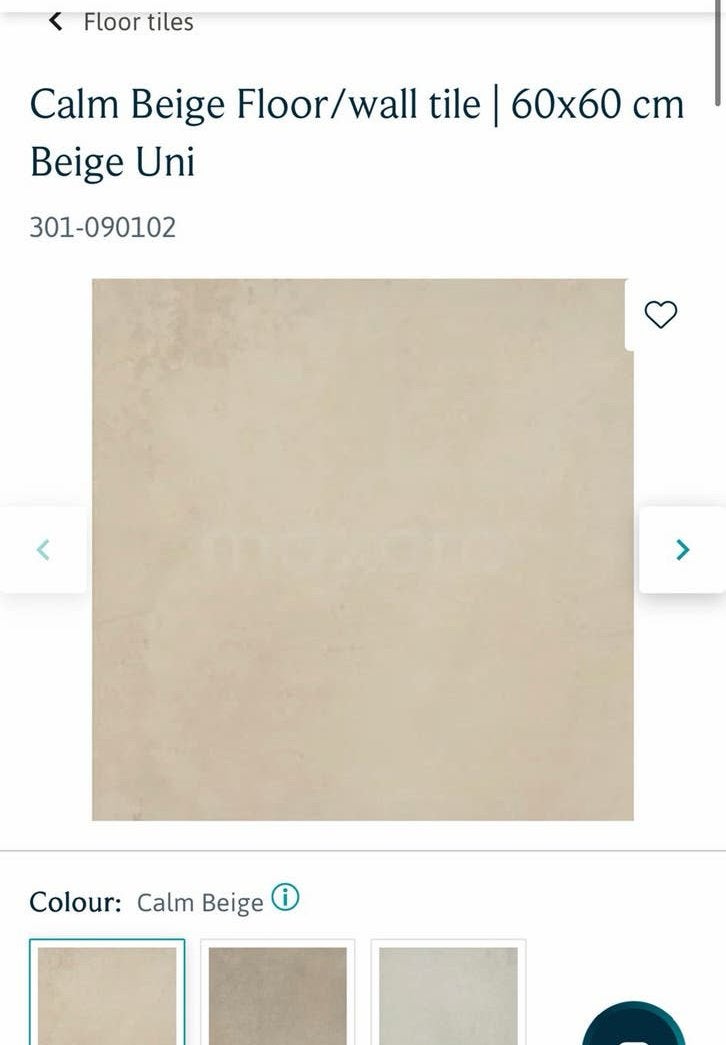 Calm Beige Vloer/Wand Tegels 60x60 cm - 3 stuks, Ophalen, 60 cm of meer, Keramiek, Nieuw