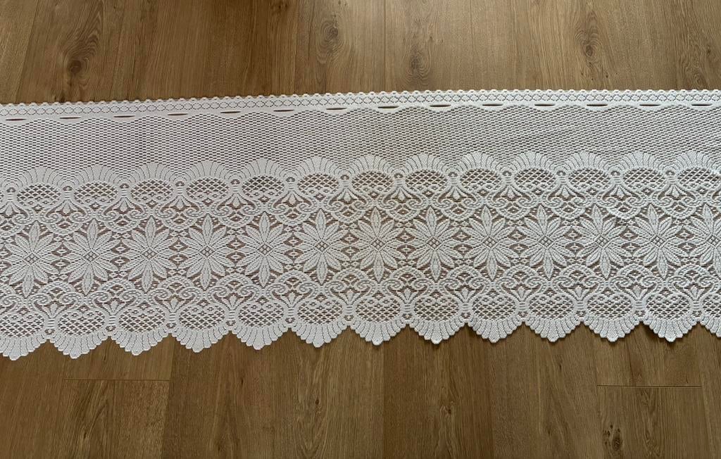 Vitrage Nieuw Wit (B:3.46 x 51hoog)Stevige kwaliteit, Wit, Nieuw, Ophalen of Verzenden, 200 cm of meer