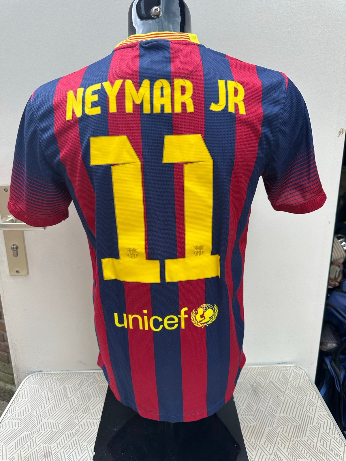 FC Barcelona Thuisshirt 2013-2014 Neymar Jr. #11 Maat M, Maat 48/50 (M), Ophalen of Verzenden, Zo goed als nieuw, Voetbal