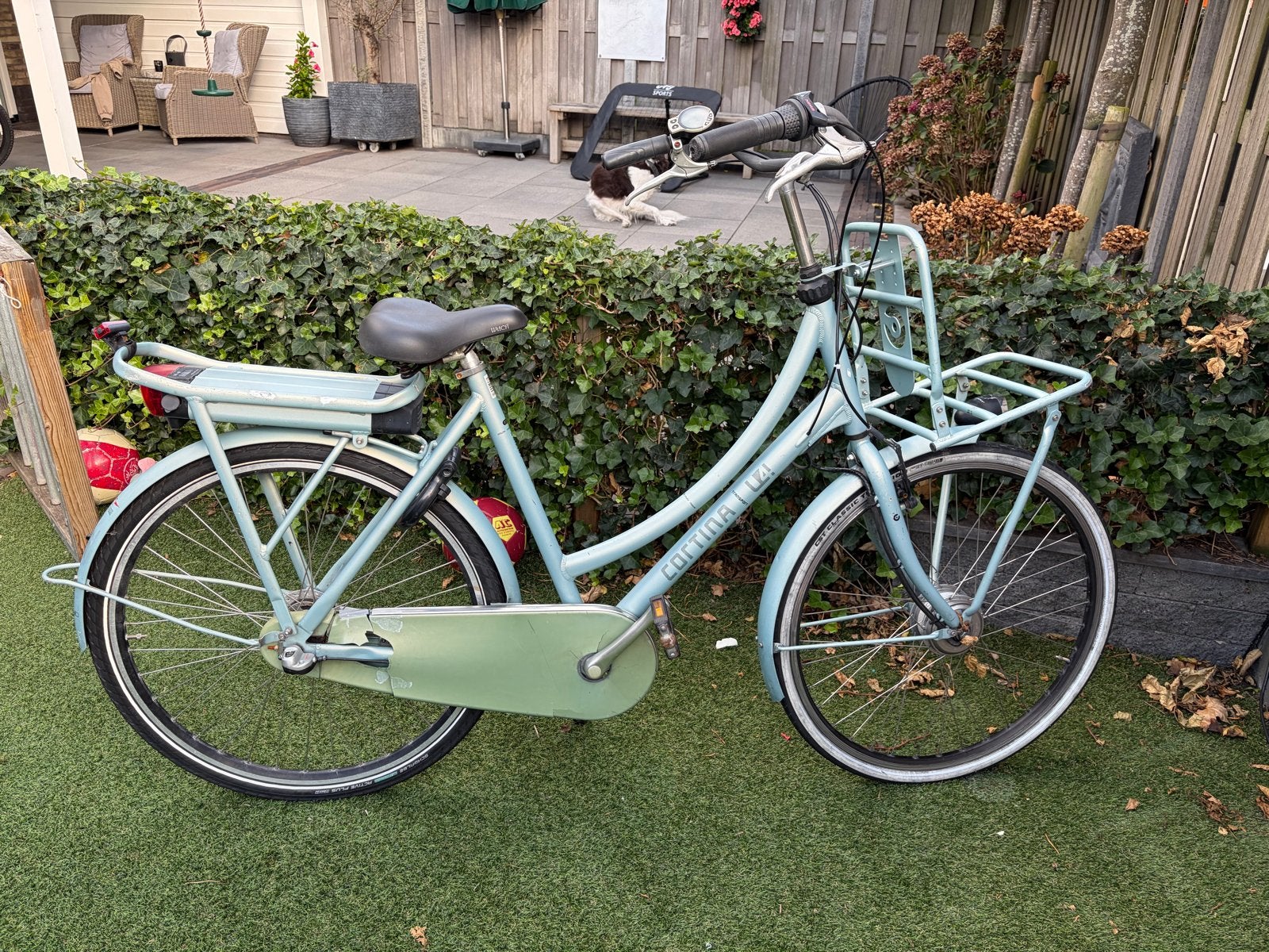 Cortina E-U4 Transport Elektrische Fiets - Lichtblauw, Minder dan 30 km per accu, Gebruikt, Ophalen of Verzenden, Cortina
