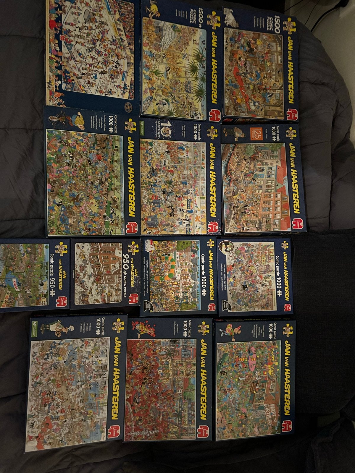 Jan van Haasteren en Wasgij Puzzels (diverse), Ophalen, Meer dan 50 stukjes, Gebruikt, 6 jaar of ouder