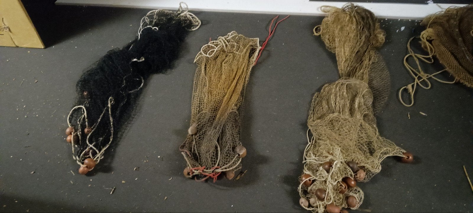4 stuks keernetten voor de visserij, Ophalen of Verzenden, Gebruikt, Net of Fuik