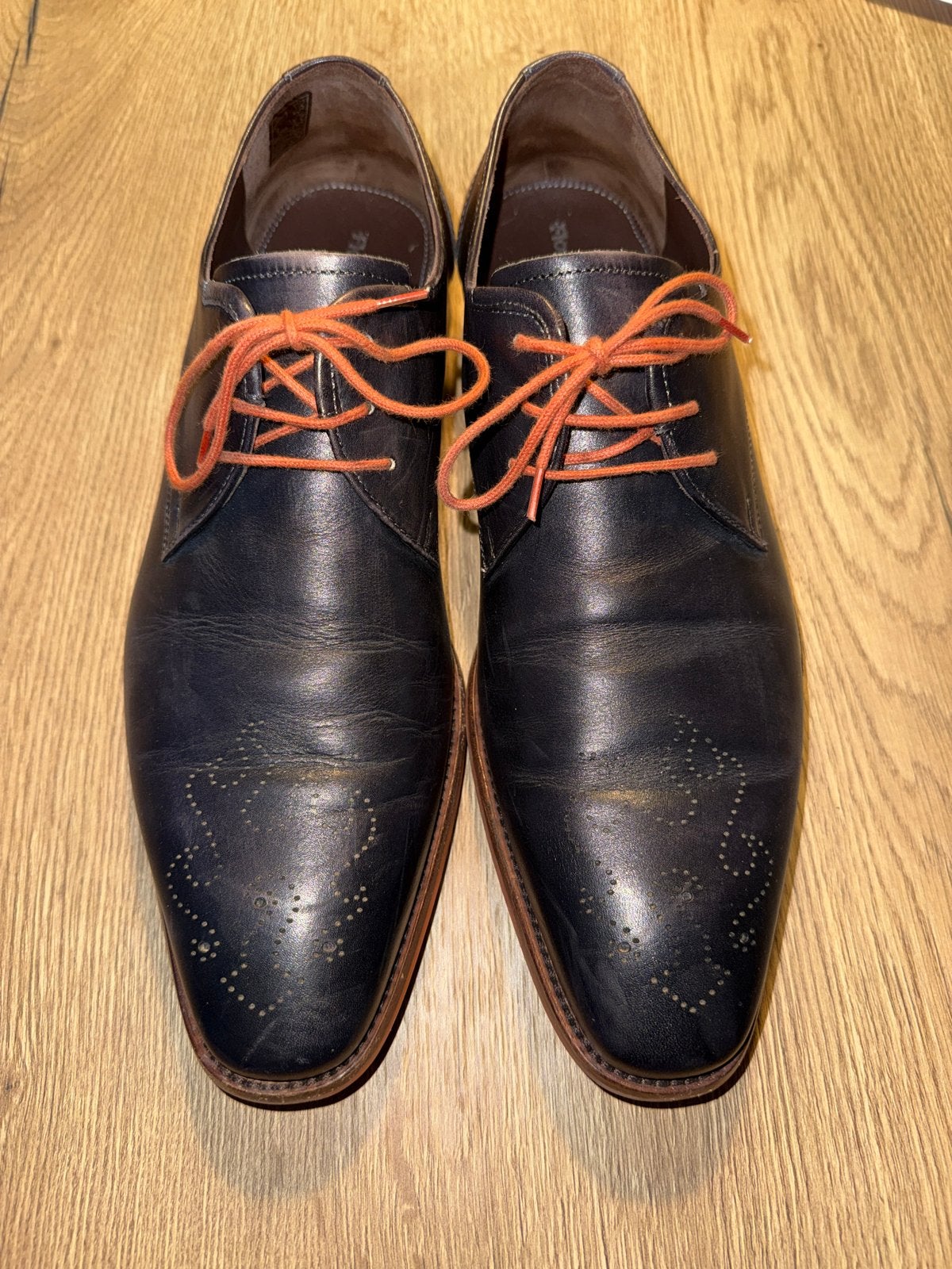 Floris van Bommel veterschoenen met vlammen, maat 41,5, Ophalen of Verzenden, Zo goed als nieuw, Overige kleuren, Veterschoenen