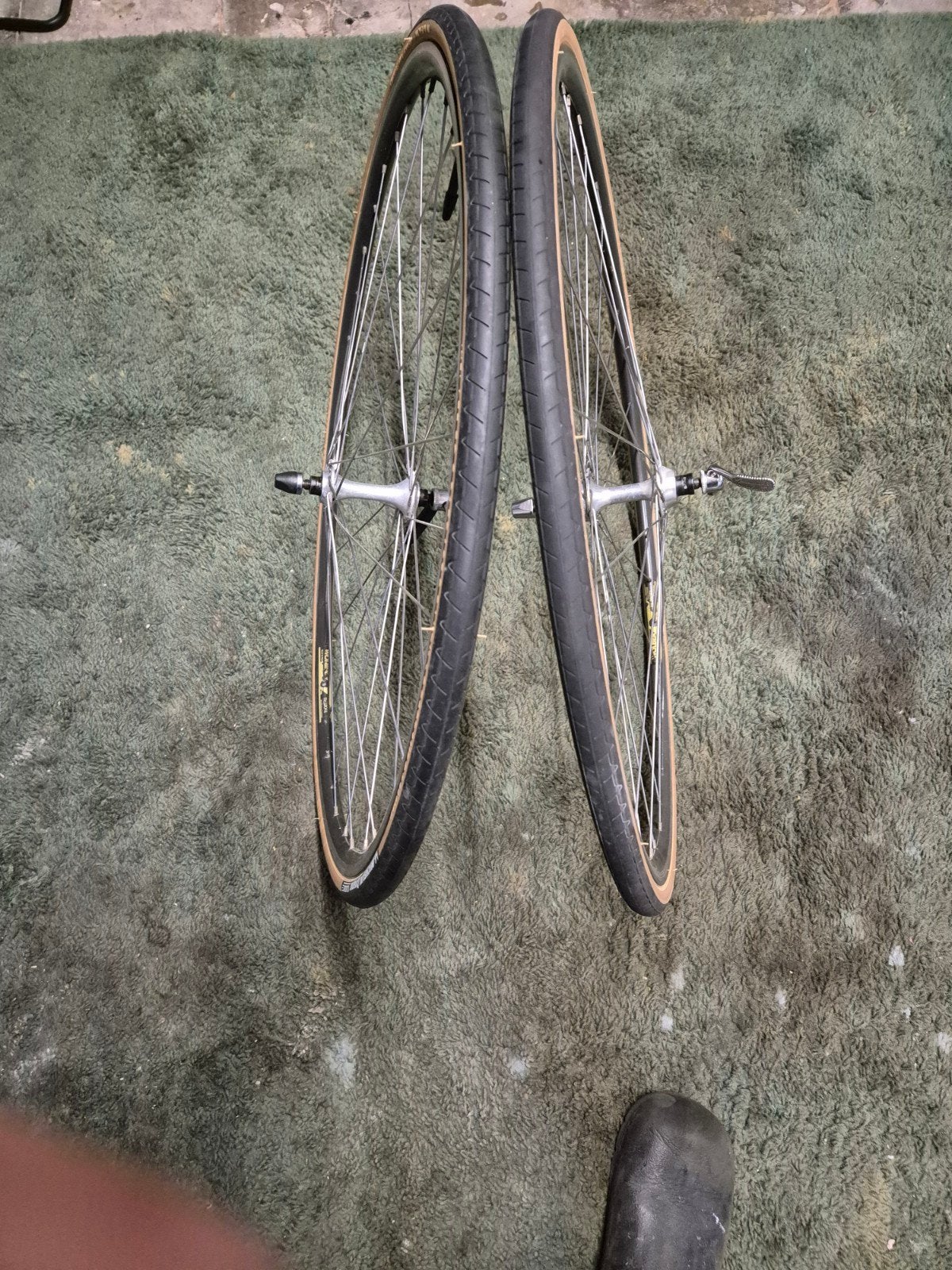 Vintage racefietsonderdelen, wielen, zadel+pen, stuur freewh, Fietsen en Brommers, Wiel, Gebruikt, Wolber, Mavic, Sakae, San Marco, Regina, campagnolo