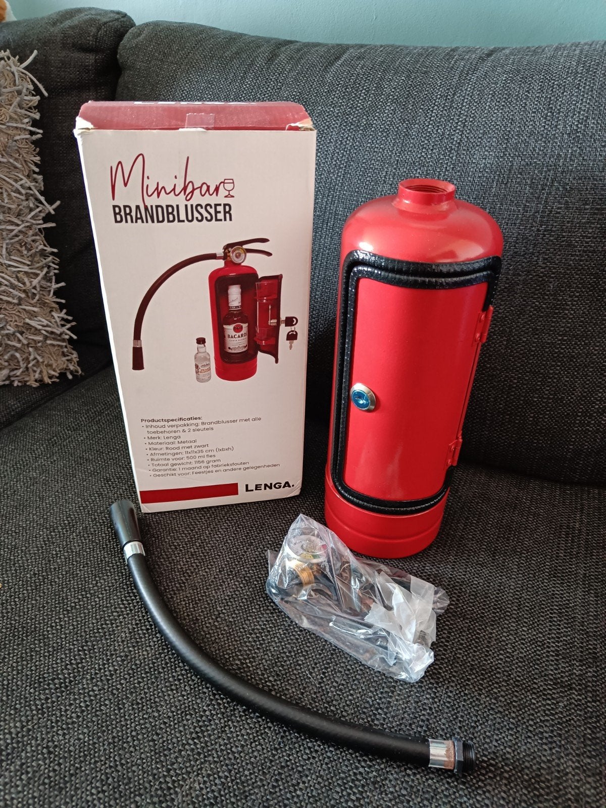 Minibar Brandblusser - Unieke en leuke cadeau-idee, Overige stijlen, Nieuw, Ophalen of Verzenden, Metaal