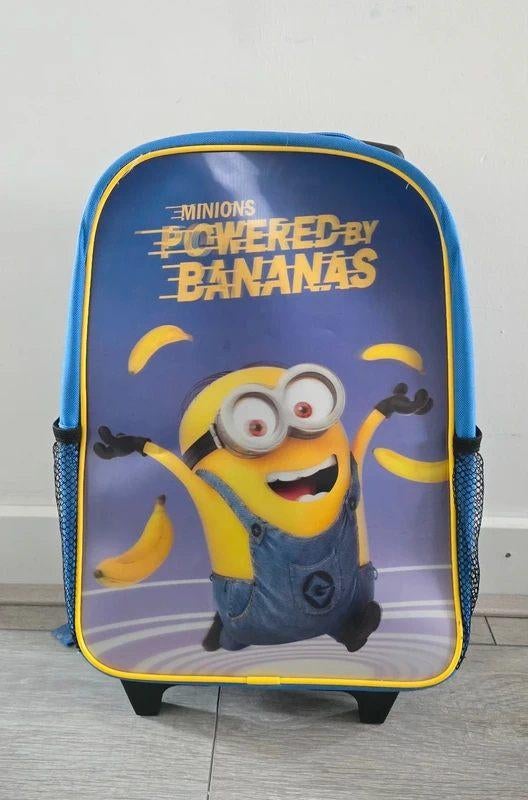 Minions Trolley Rugzak - Schooltas met Wieltjes - ZGAN, Sieraden, Tassen en Uiterlijk, Ophalen, Zo goed als nieuw, Rugtas, 40 tot 50 cm