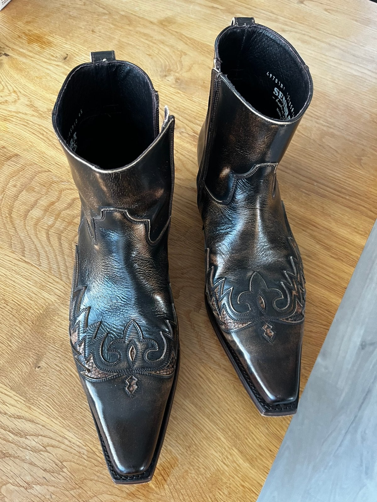 Sendra leren korte laars maat 45, Kleding | Heren, Ophalen of Verzenden, Zo goed als nieuw, Bruin, Boots