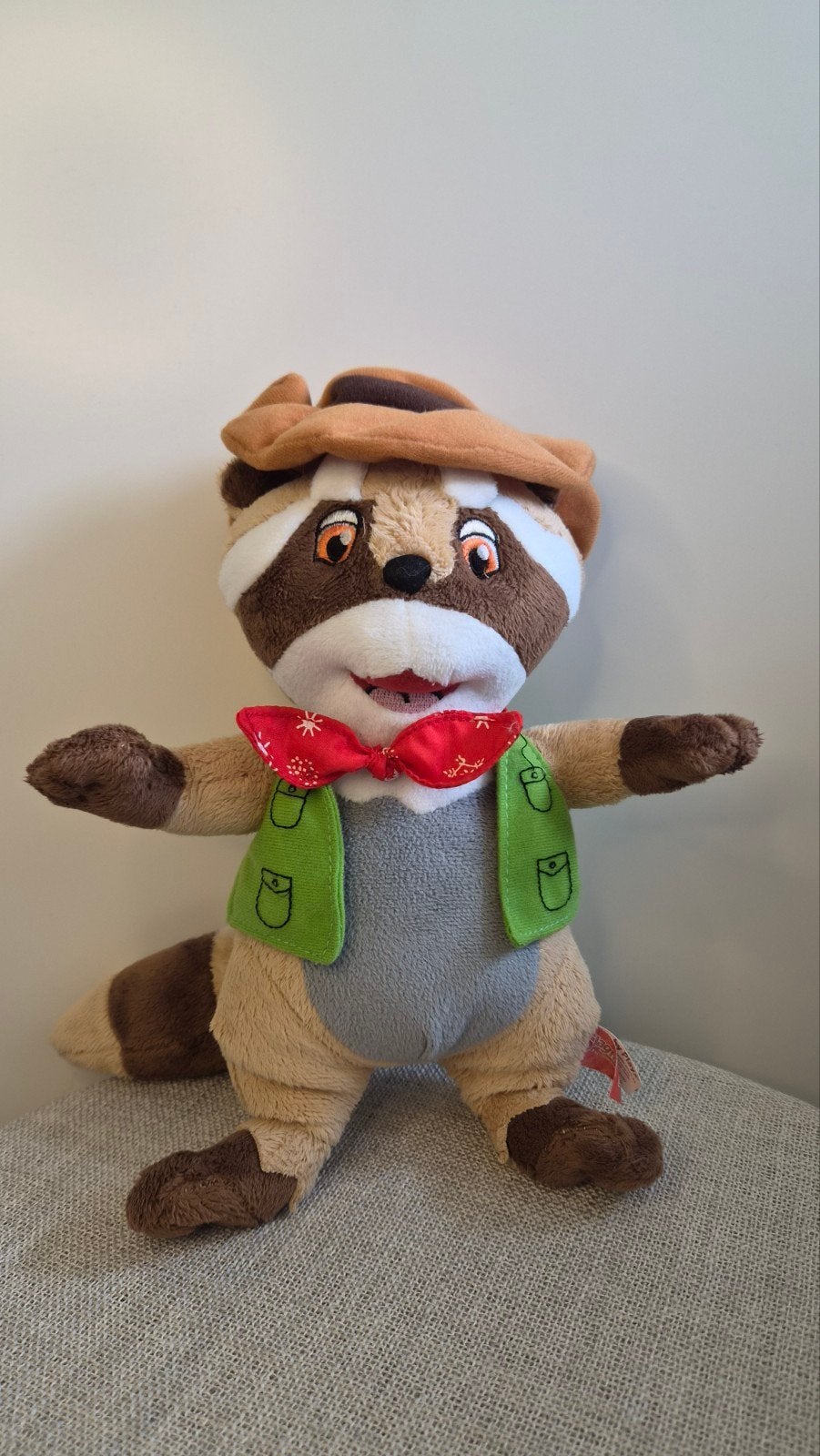 Wasbeer Randy mascotte Slagharen knuffel, Kinderen en Baby's, Speelgoed | Knuffels en Pluche, Gebruikt, Overige merken, Overige karakters