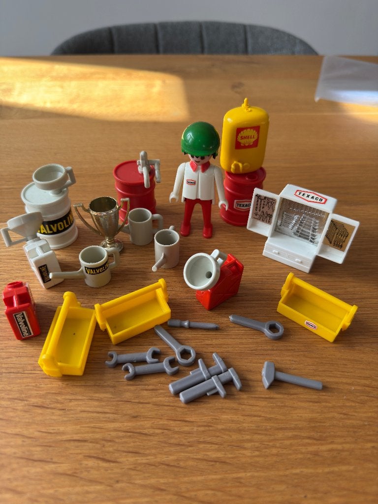 PLAYMOBIL 3523 set autogarage raceauto pitstraat accessoires, Kinderen en Baby's, Ophalen, Gebruikt, Complete set, Voertuig