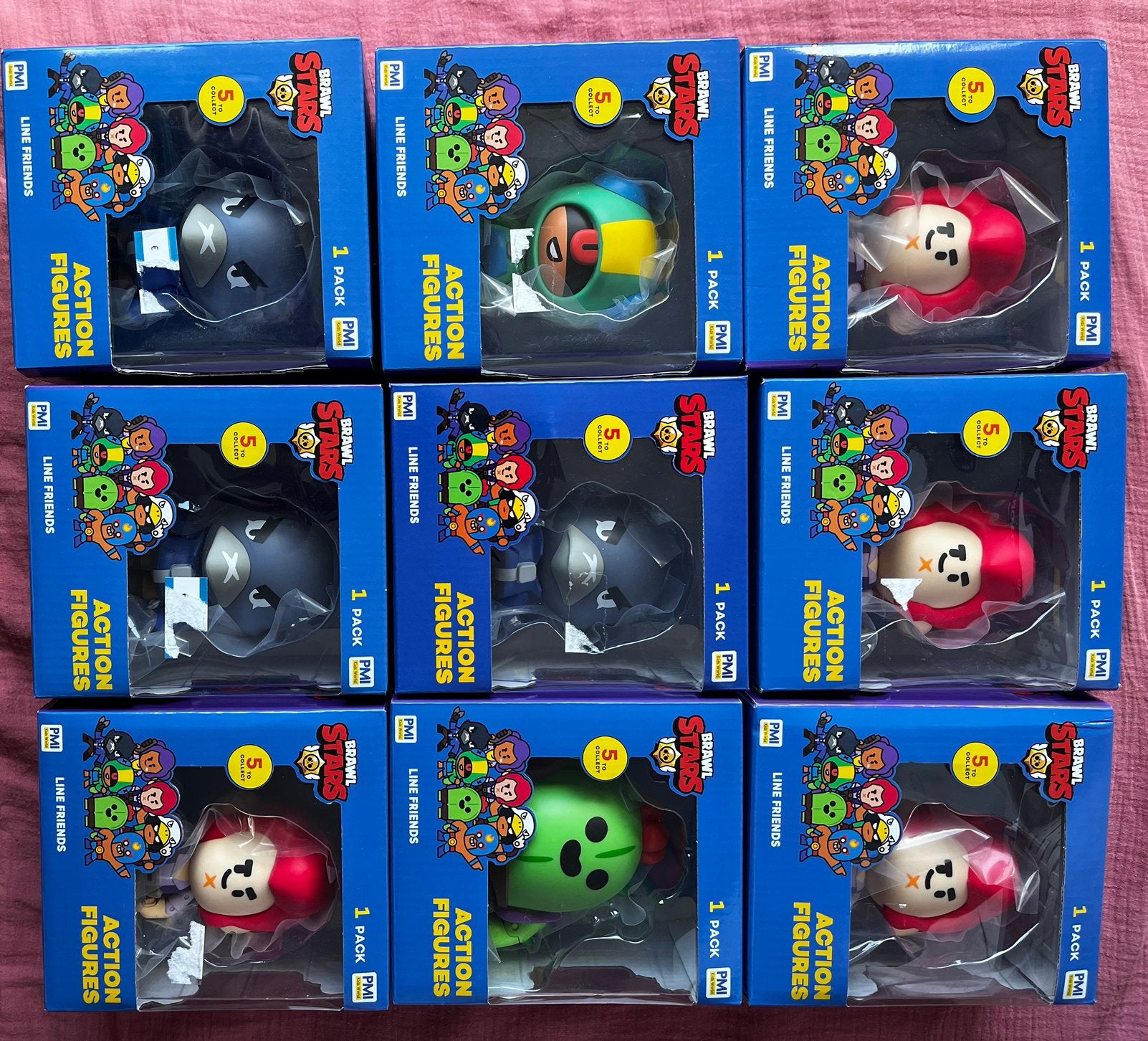 9x Brawl Stars Line Friends Actiefiguren - Nieuw in doos, Ophalen of Verzenden, Nieuw