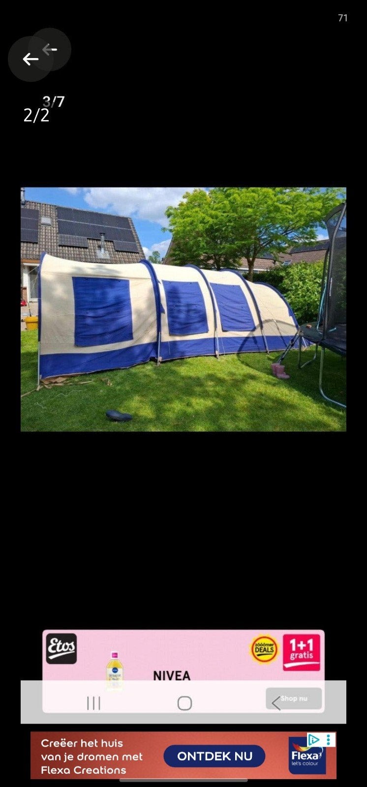 De Vrijbuiter tent Michigan 4 Polycotton DLX, Caravans en Kamperen, Ophalen, Gebruikt, Tot en met 6