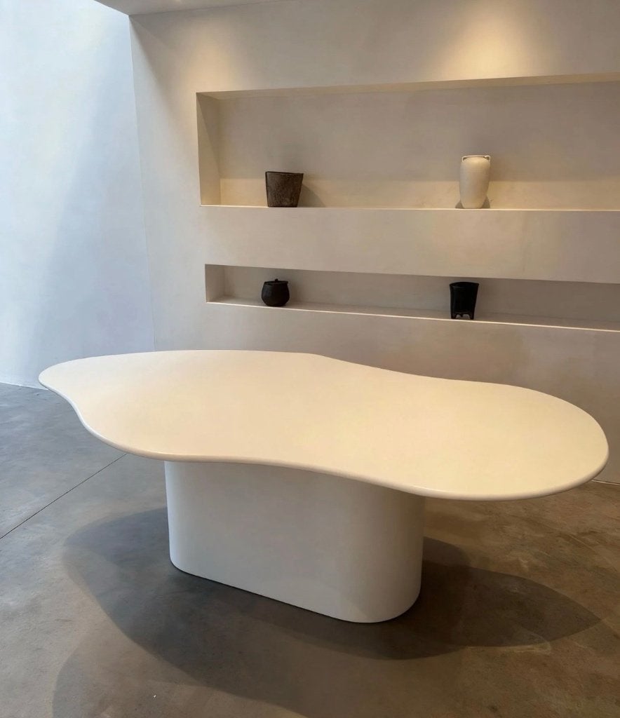 Japandi eettafel (gratis 4stoelen erbij) €370, Ophalen, 100 tot 150 cm, Japandi style, 200 cm of meer