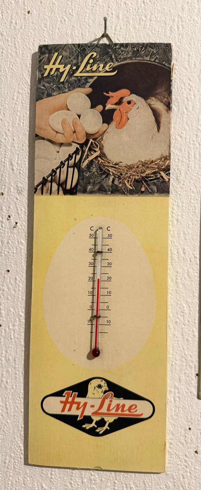 Vintage Hy-Line Thermometer - Decoratief en Functioneel, Huis en Inrichting, Gebruikt, Ophalen of Verzenden, Overige merken, Hout