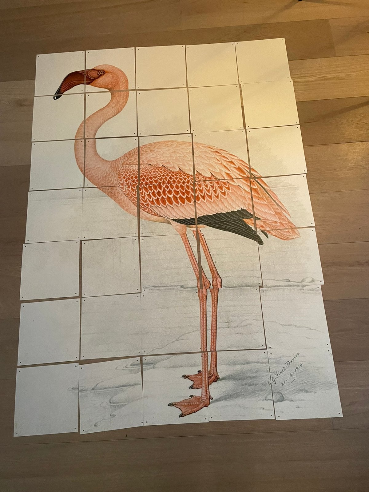 IXXI wanddecoratie flamingo 100x140 cm, Ophalen of Verzenden, Zo goed als nieuw, 100 cm, 140 cm