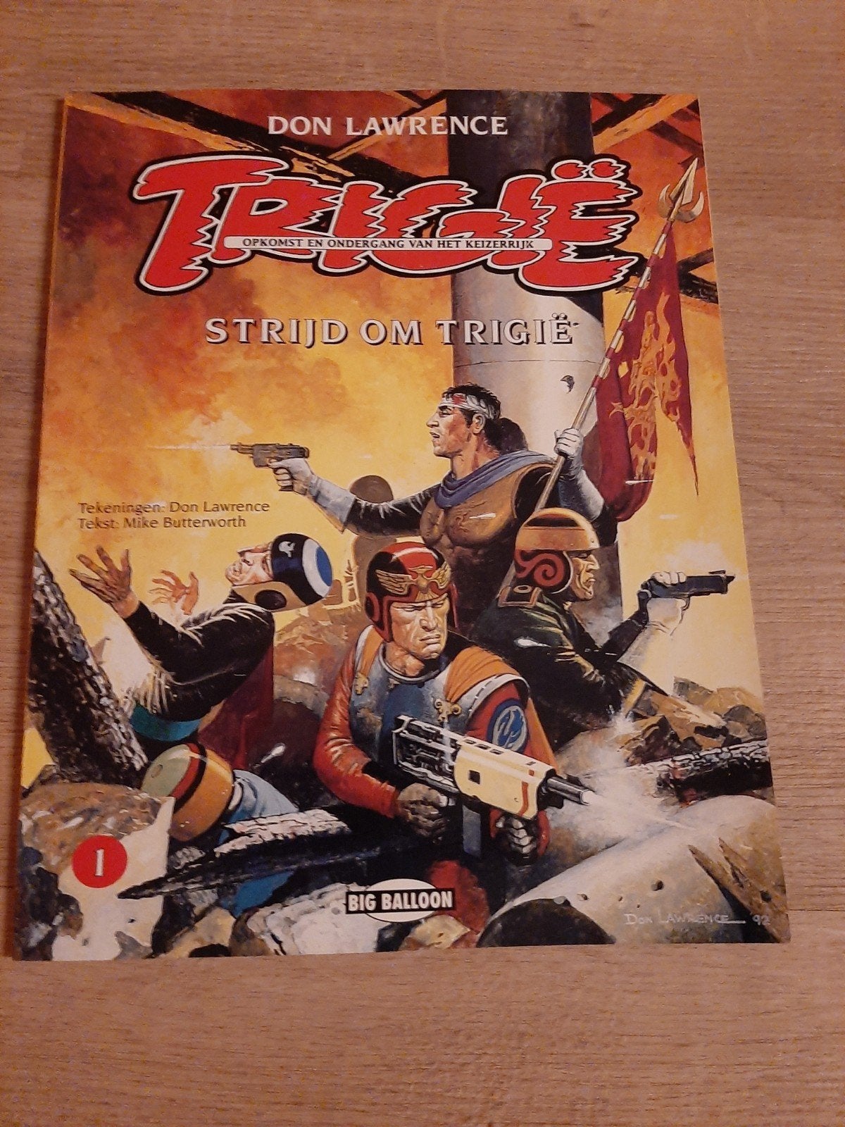 Trigie: Strijd om Trigie - Don Lawrence (Big Balloon), Eén stripboek, Ophalen of Verzenden, Zo goed als nieuw, Don Lawrence