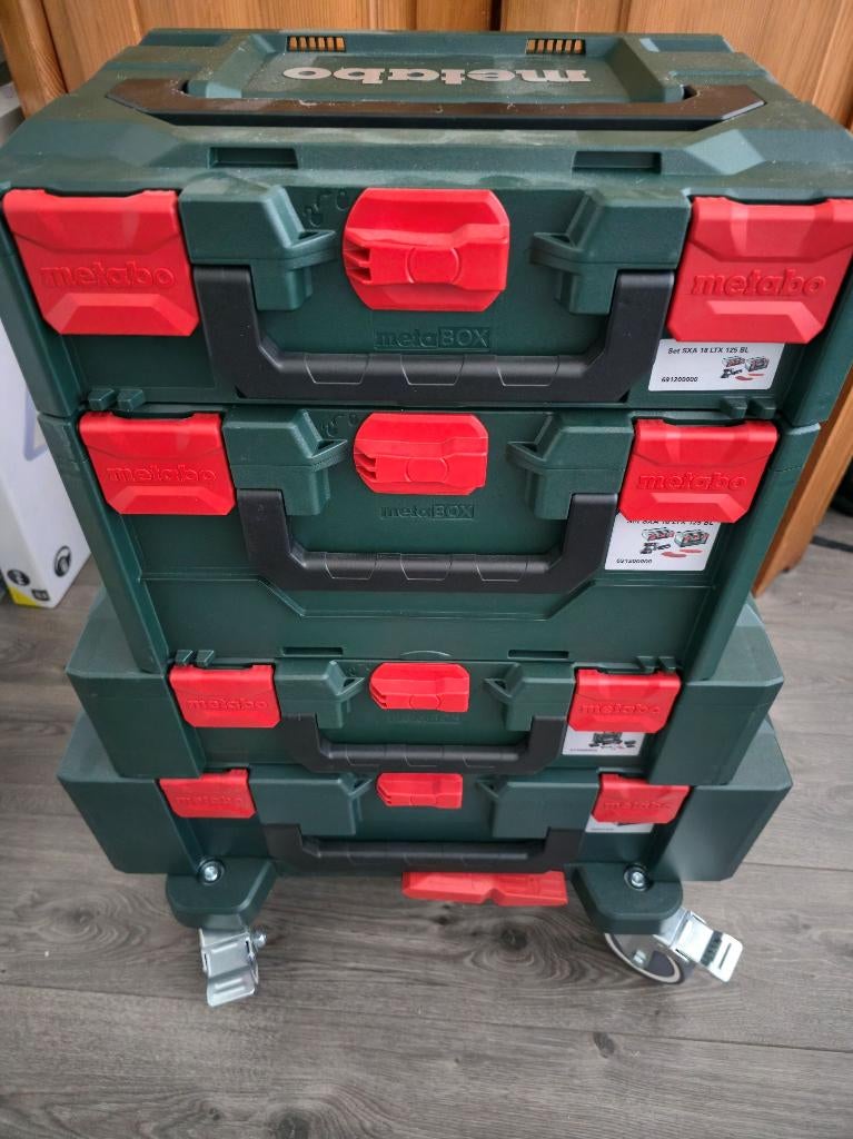 Metabo 18V 3-delige set + accus + opladers + trolley 600euro, Ophalen, Zo goed als nieuw